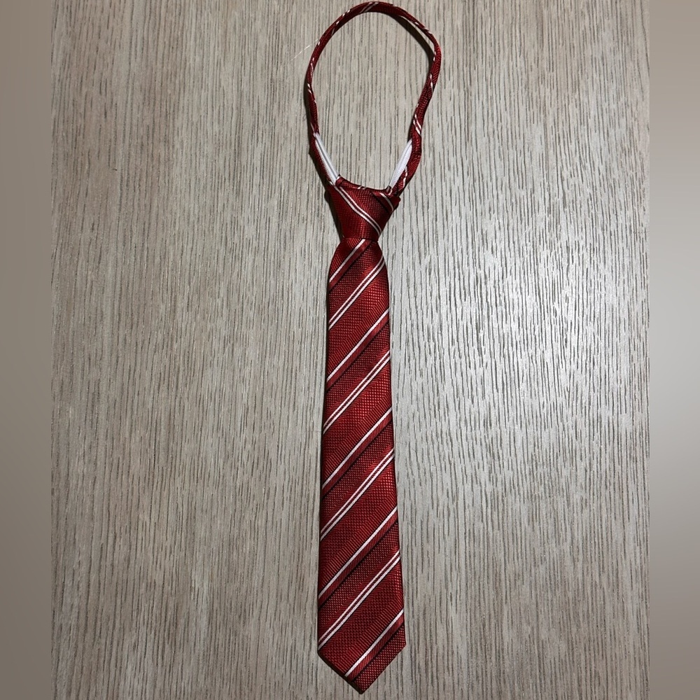 Black N Bianco. Red Striped Tie - Classic Formal Accessory (2” wide)
